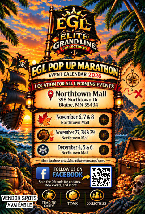 Event flyer for EGL - Elite Grand Line Collectibles - CARD SHOW