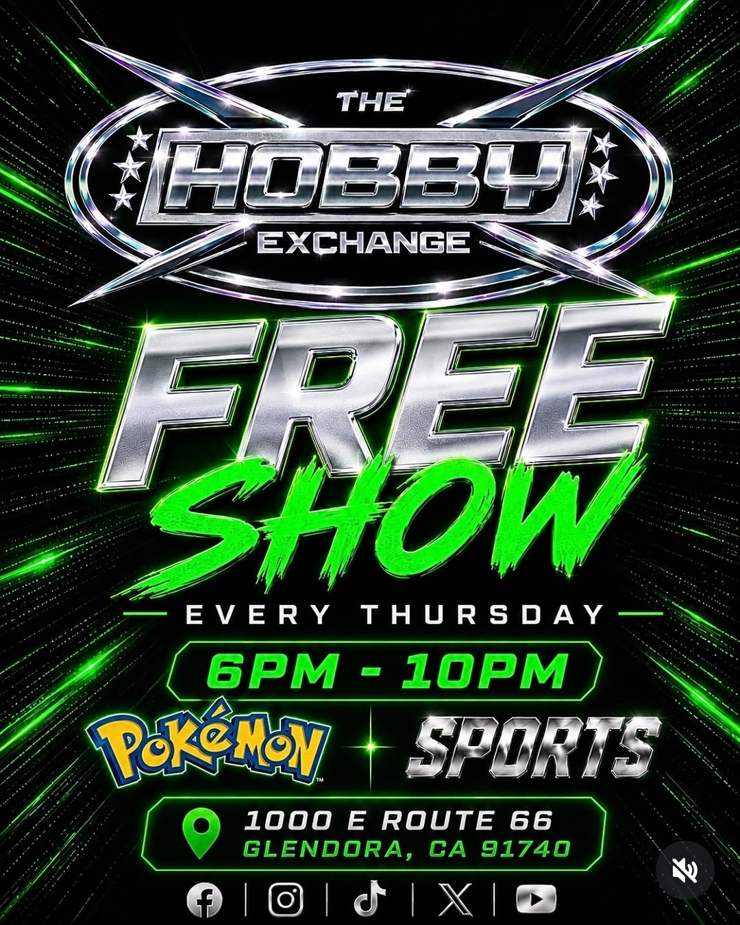 Event flyer for The Hobby Exchange Thursday Trade Night