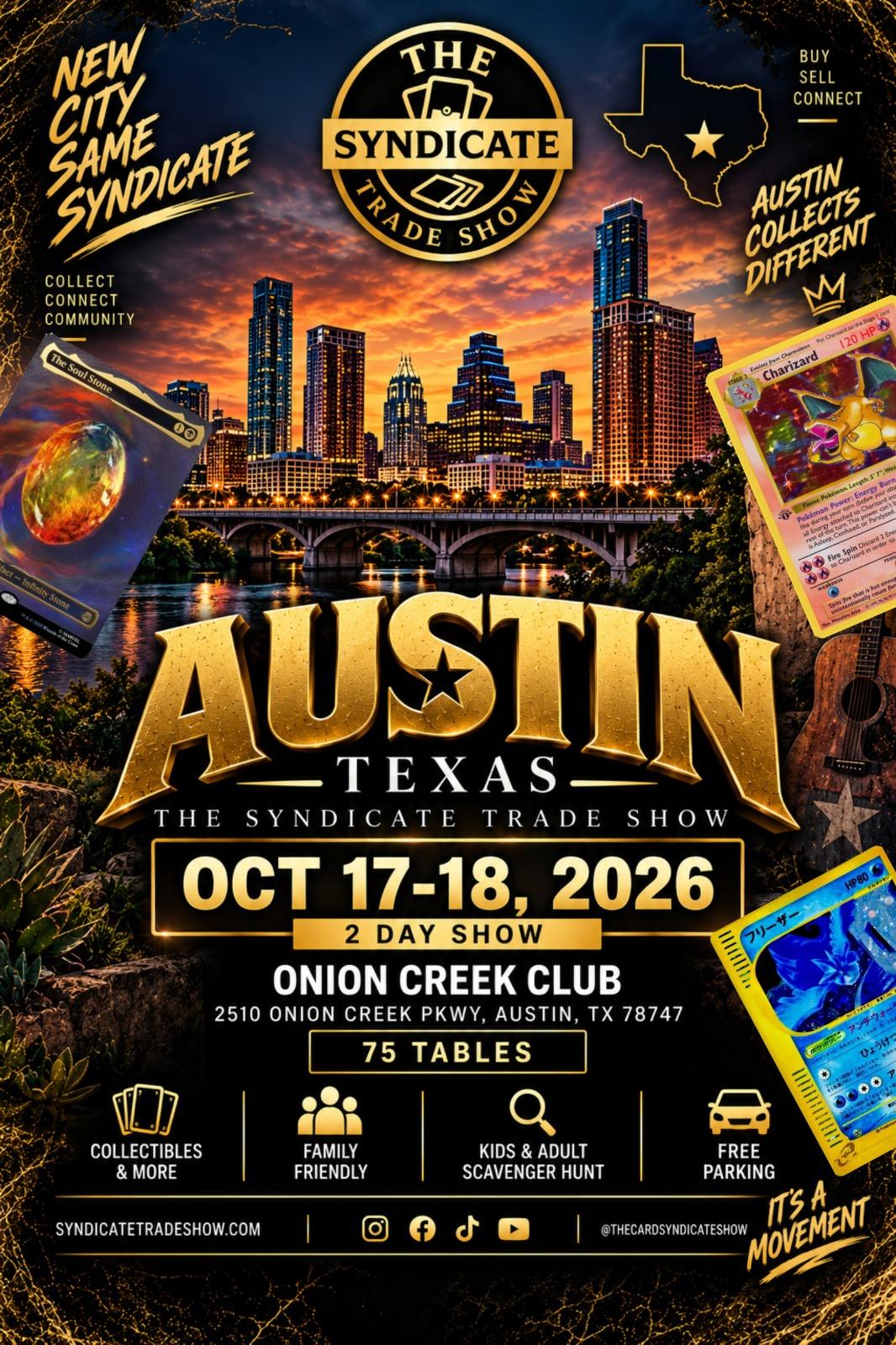 Event flyer for The Card Syndicate Trade Show!