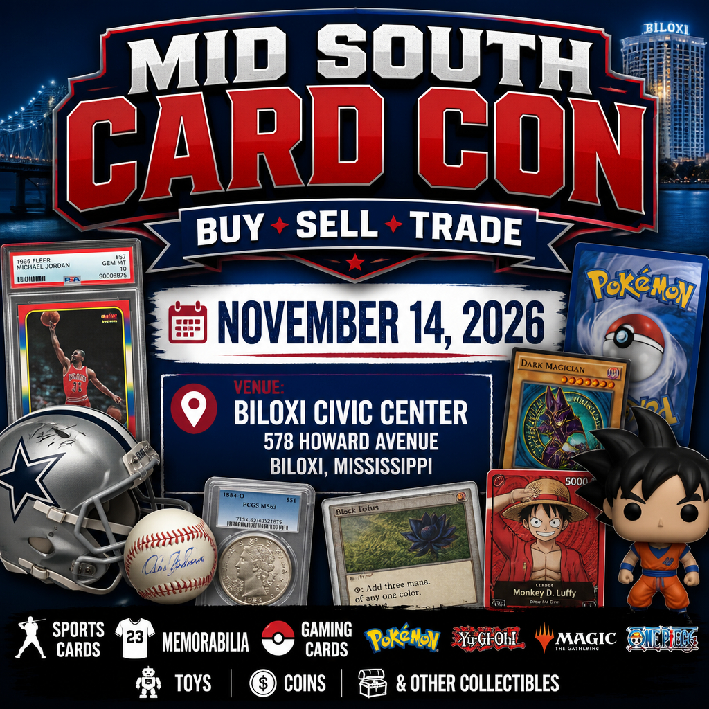 Event flyer for Mid South Card Con