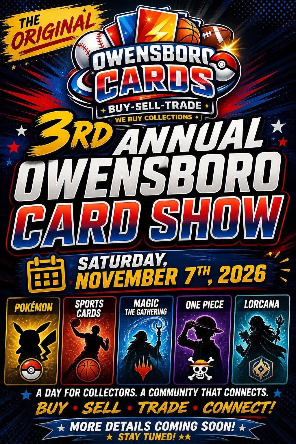 Event flyer for Owensboro Card Show