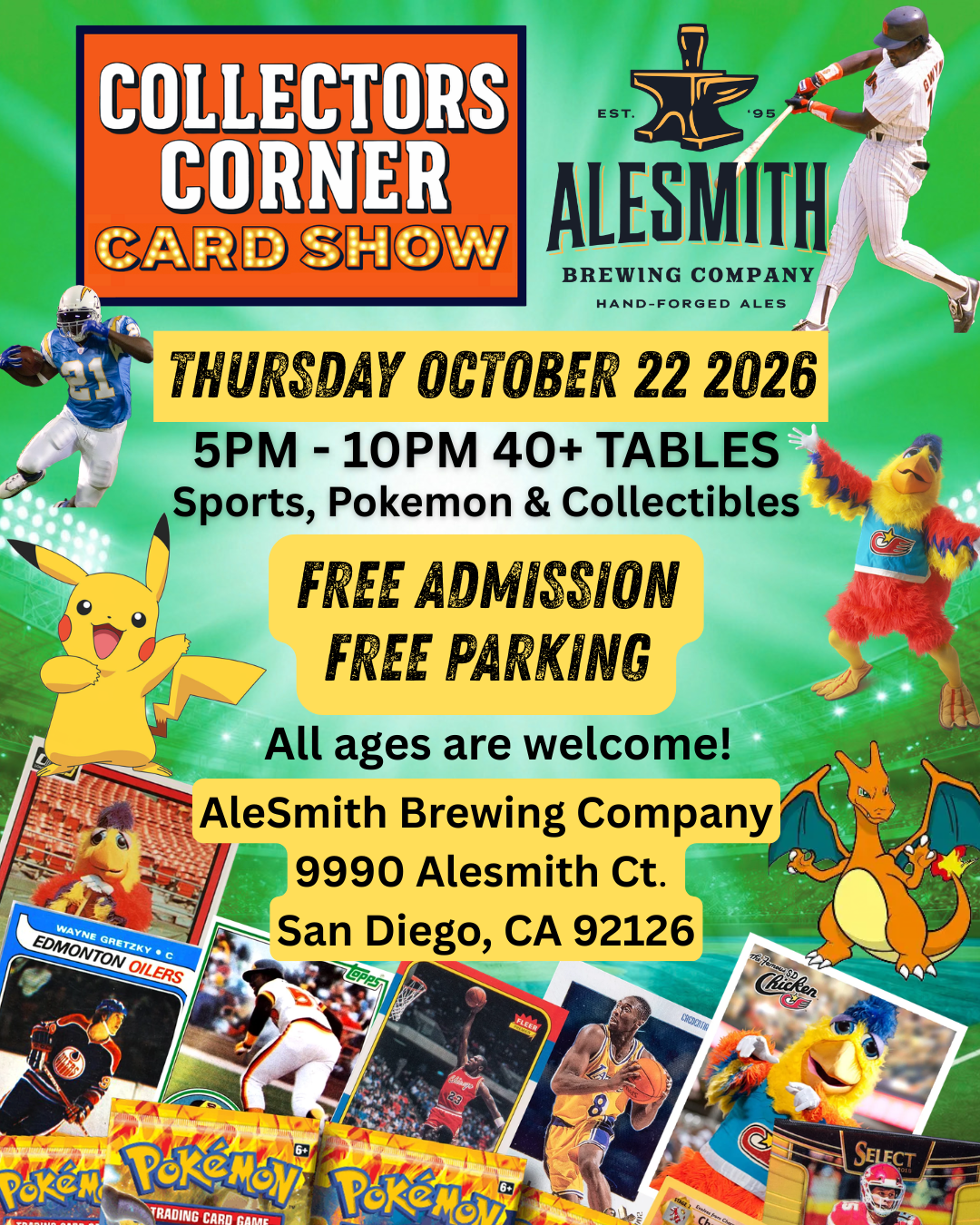 Event flyer for Collectors Corner Card Show