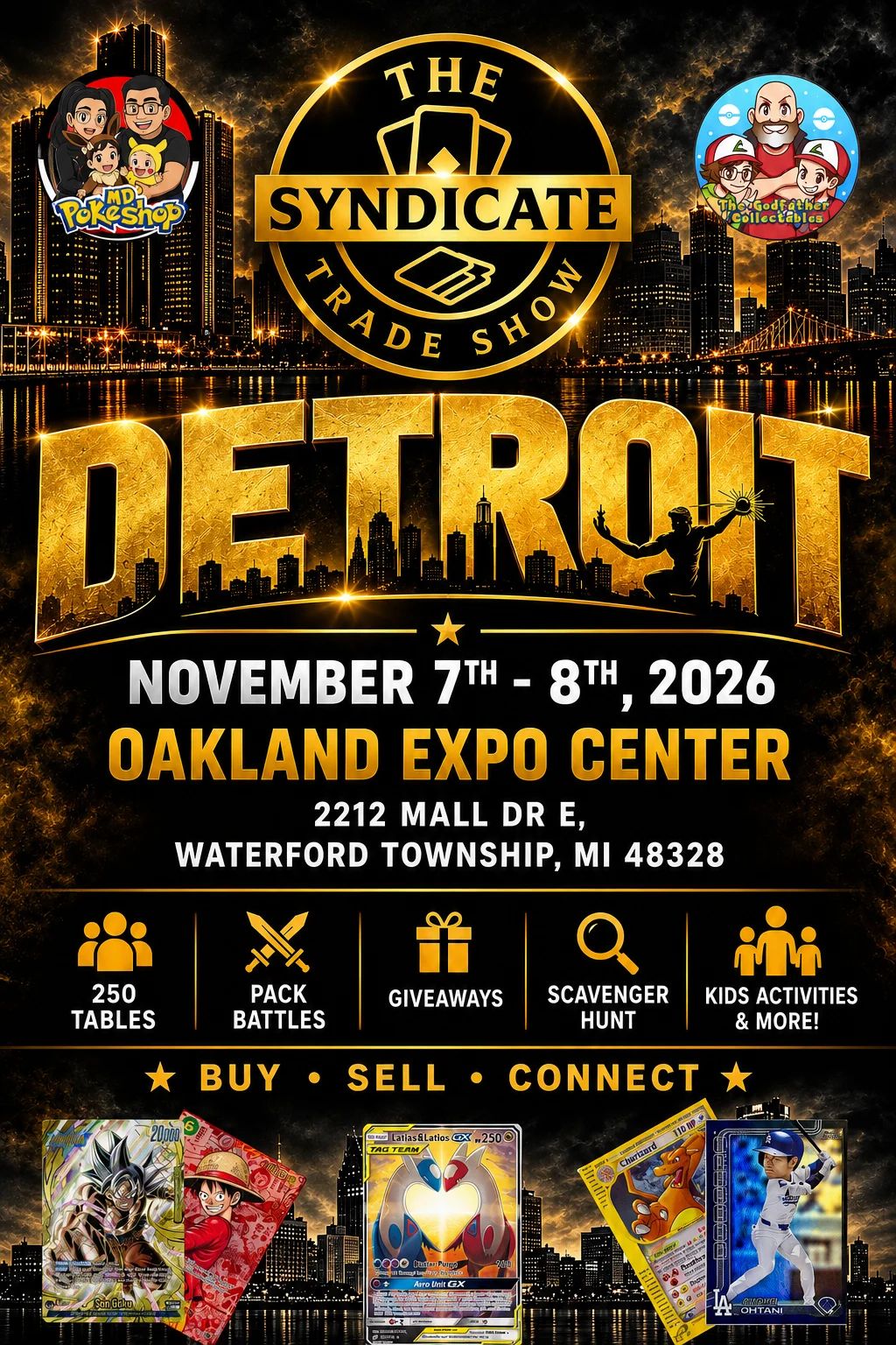 Event flyer for The Syndicate Trade Show - Detroit