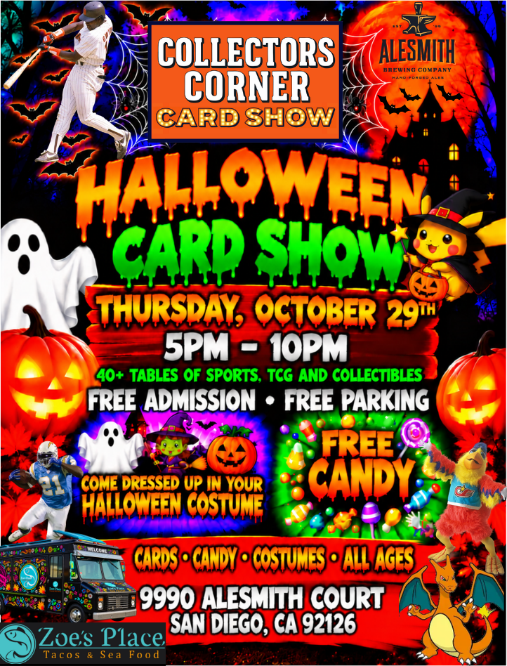Event flyer for Collectors Corner Card Show